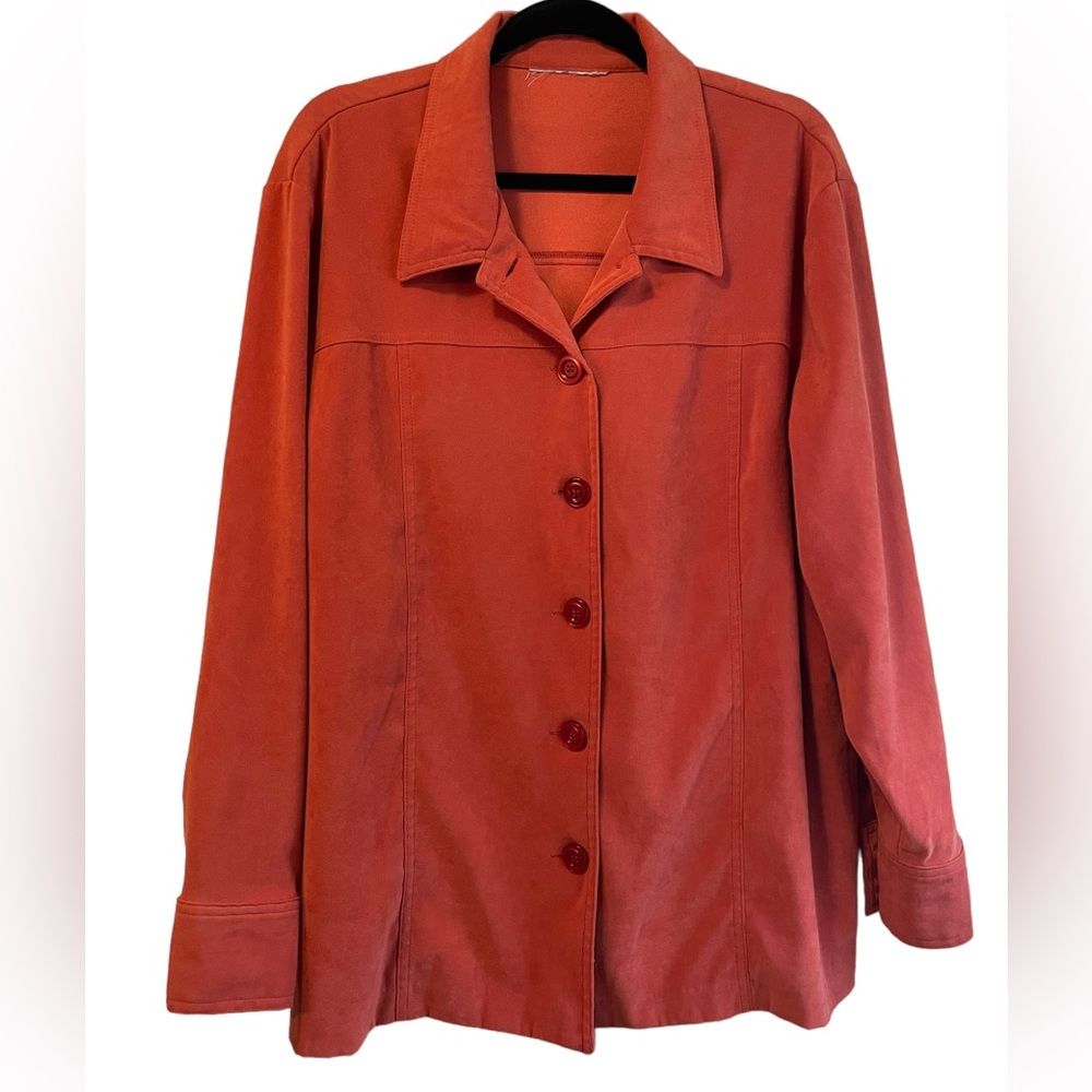 Woman's Shacket, Burnt Orange, Long Sleeve